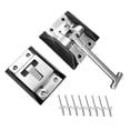 thumbnail image 1 of koolsoo T Shape Entry Door Latch Trucks Horse Trailers Entry Door Latch with 8 rivets, 1 of 9