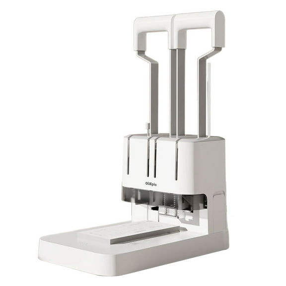 GliEpic Punched card machines for offices, Wire Binding Machine, 120 Sheets, White