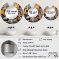 thumbnail image 4 of Designart "Urban composition I" Car/Van Rund Mirror For Wall Decor - Large Yellow Round Print Mirror - Round Industrial Mirror 36" x 36" Inch - Wall Mounted Round Large Mirror, 4 of 5