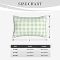thumbnail image 6 of Bixox Pistachio Green Checkboard Printed Pillow Protector,Super Soft Ideal for Home,Guests,Rentals - 20"x30", 6 of 8