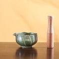 thumbnail image 5 of Multi-Functional Ceramic Herb Stripper Bowl, Wooden Garlic Masher Pestle Set, Kitchen Gadgets for Leaf Stem Separation, Garlic Grinder Muddler Tool for Pottery, Herb Stripper with Wooden Stick, 5 of 8