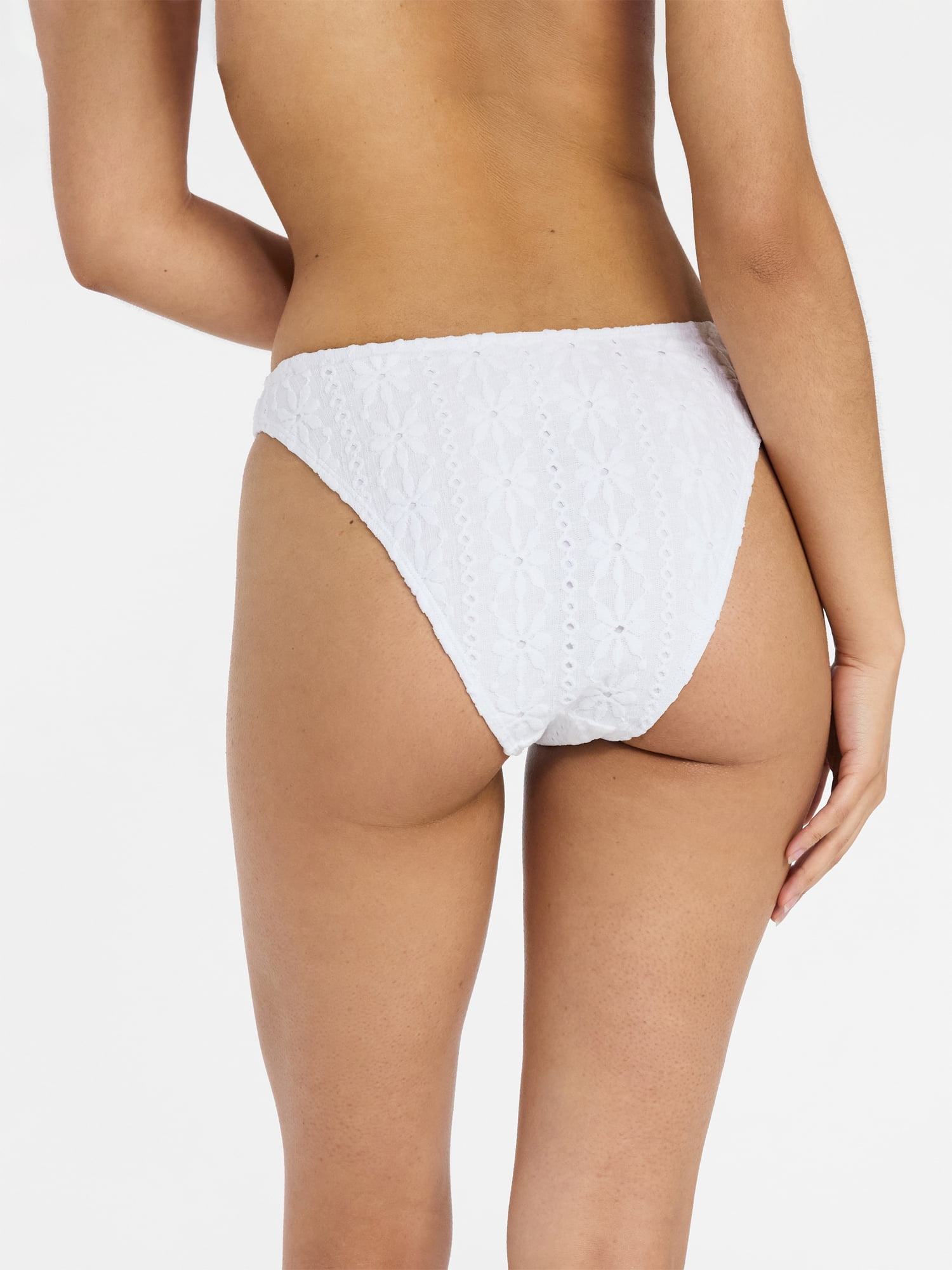 No Boundaries Missy Daisy High Leg Bikini Bottoms, Women’s XXS-XXL