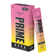 Prime Hydration Sticks, Strawberry Banana, 6 Count, Electrolytes, Zero Sugar