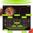 thumbnail image 4 of Parrilla de Inducción Empotrable EWTTO – 4 Quemadores Independientes, Potencia Total 4000W, Cocción Rápida con 9 Niveles + Boost, Control Táctil, Superficie de Vidrio Microcristalino, Certificada NOM, 4 of 10