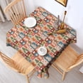 thumbnail image 2 of Multicolor Christmas Icon Pattern Square Tablecloth,Waterproof Square Table Cover,Wipeable Spillproof Washable Table Cover for Home Kitchen Party Decor 42"X42"(107x107cm), 2 of 6