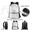 thumbnail image 6 of Uourmeti Bear With Ice Cream Design High Quality School Backpack for Daily Use Travel, Fashion Lightweight Polyester Backpack Durable Fabric Comfort Backpack, 6 of 6