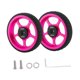 thumbnail image 3 of Ruedas fáciles para la rueda de rodillo de bicicleta plegable con pieza de reemplazo de tornillo Aleación de aluminio de neumático liviano estable Cuerpo grueso rosa, 3 of 8