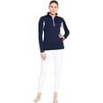 thumbnail image 6 of TuffRider Ladies Ventilated Technical Long Sleeve Sport Shirt Navy Medium, 6 of 8