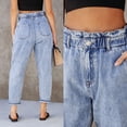 thumbnail image 6 of JJHGVB Wide Leg Jeans palazzo pants Vintage Jeans Jeans for Women Wide Leg Jeans for Women Casual Lounge Classic Straight Denim Jeans Summer Jumpsuit High Waisted Denim Pants Blue L, 6 of 9