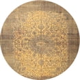 thumbnail image 1 of Ahgly Company Machine Washable Indoor Round Traditional Orange Area Rugs, 4' Round, 1 of 7