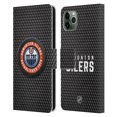 thumbnail image 1 of Head Case Designs Officially Licensed NHL Edmonton Oilers Puck Texture Leather Book Wallet Case Cover Compatible with Apple iPhone 11 Pro Max, 1 of 6