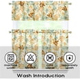 thumbnail image 6 of Fall Kitchen Curtains Valances and Tiers 3 Piece Set,Thanksgiving Watercolor Leaves Rod Pocket Short Kitchen Tier Curtain over Sink Window,Farmhouse Cafe Curtains for Kitchen Autumn Decor 36 Inch, 6 of 6