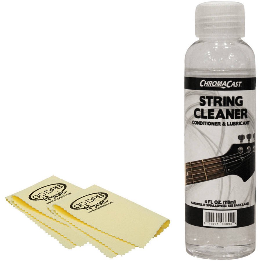 ChromaCast 4 oz Guitar String Cleaner and GoDpsMusic Polish Cloth