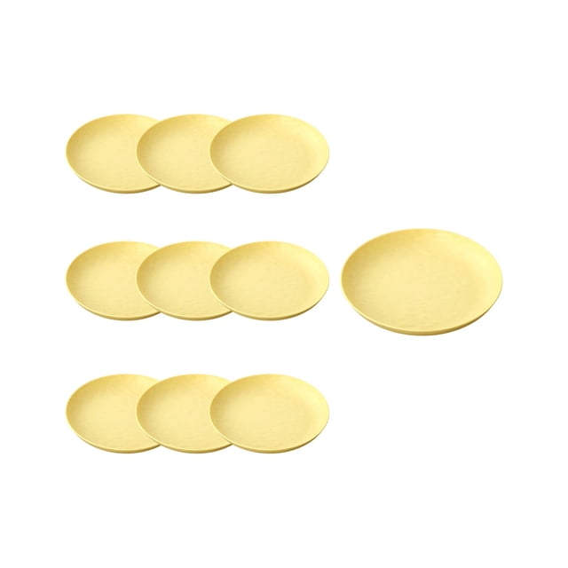 Juego de 10 platos de plástico para aperitivos, ideales para frutas, frutos secos y snacks deshidratados. Platos pequeños de 15 cm para condimentos, guarniciones y comida para picar. Ligeros,