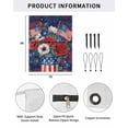 thumbnail image 2 of 4th of July RV Awning Sun Shade Screen 9'X7' Poppy Vase Mesh Sunscreen Patriotic American Flag Fireworks Awning Shade Screen with Zipper UV Blocker Completed Kits for RV Motorhome Camper, 2 of 7