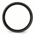 thumbnail image 2 of Ceramic Black 6mm Faceted Polished Band Ring 6 Size, 2 of 6