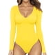 thumbnail image 1 of MANGOPOP Body de Manga Corta con Cuello en V Profundo y Manga Larga para Mujer Ropa, 1 of 4
