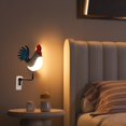 thumbnail image 4 of Binwennn Rooster Shape Wall Night Light USB Remote Control 3 Color Temperatures, 4 of 7