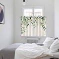 thumbnail image 4 of Eucalyptus Leaf Kitchen Curtains 72 Inch Length, Watercolor Green Plant Vintage Country Grommet Top Bedroom Living Room Curtains, Light Filtering Cafe Curtain Drapes 2 Panels Set 104''x72'', 4 of 9