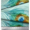thumbnail image 3 of Soimoi Cotton Duck Fabric Peacock Feather Print Fabric by The Yard 42 Inch Wide, 3 of 3