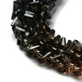 thumbnail image 4 of 20 Strand Transparent Glass Bead Strands Segmented Multi-color Beads Triangle Black 4.5x4.5x3mm Hole: 0.9mm about 142pcs/strand, 4 of 5