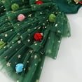thumbnail image 6 of FAOWME Big Child Girls Christmas Dress Fly Sleeve Star Print Mesh Comfortable Fashion Tutu Dresses For Holiday Party Green 18-24 Months, 6 of 7