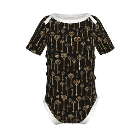 

Coaee Keys for Soft Baby Short-Sleeve Bodysuit Baby Climbing Clothes Baby Girls Boys Bodysuit Romper-6 Months