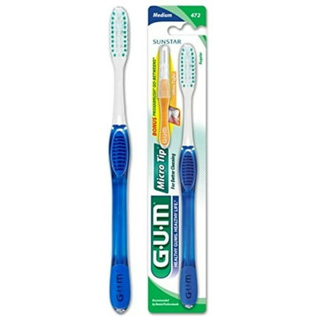 GUM Micro Tip Toothbrush Medium/Full 1 Each