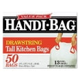 thumbnail image 3 of Drawstring Kitchen Bags, 13 Gal, 0.6 Mil, 24" X 27.38", White, 50/box | Bundle of 5 Boxes, 3 of 3