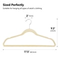 thumbnail image 5 of ACSTEP Velvet Hangers 60 Pack, Non-Slip Felt Clothes Hangers, with 360 Rotating Hook - Beige, 5 of 8