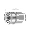 thumbnail image 4 of Eigraketly Plata 3/8 pulgadas accesorios de conexión de máquina de limpieza de alta presión 1 Uds Artesanía, 4 of 6