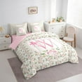 thumbnail image 3 of Castle Fairy Teens Boys Girls Bowknot Personalized Initial W 7-Piece Twin Bedding Sets,Chic Flower Rose Bedding Comforter Set,Dreamy Princess Breathable Sheet Sets,Microfiber Bedroom Decor, 3 of 8