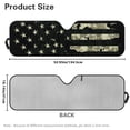 thumbnail image 5 of HUIACONG Camo Flag Windshield Sun Brown Mandala Shade for Jeep Foldable 1 Piece Car Sunshade for Jeep Wrangler, Gladiator, Renegade, FJ Cruiser. X-Small Size, 5 of 6