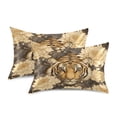thumbnail image 2 of Dailycode Satin Pillow Case Queen Silk Pillow Cover for Hair and Skin Envelope Closure Tiger in Flower Field 20"x30", 2 of 9