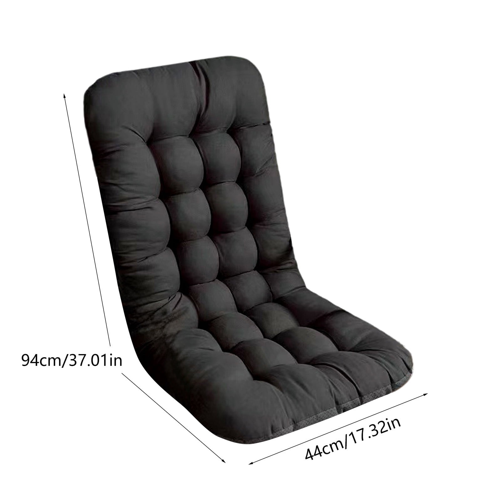 DeskAKBK Office Chair Cushion with Thickened Foam Support for Garden Outdoor Patio Sun Lounger, Ergonomic Seat Cushion for Office Chair, Car, Recliner, Rocking Chair - 37x17 Inches, Black