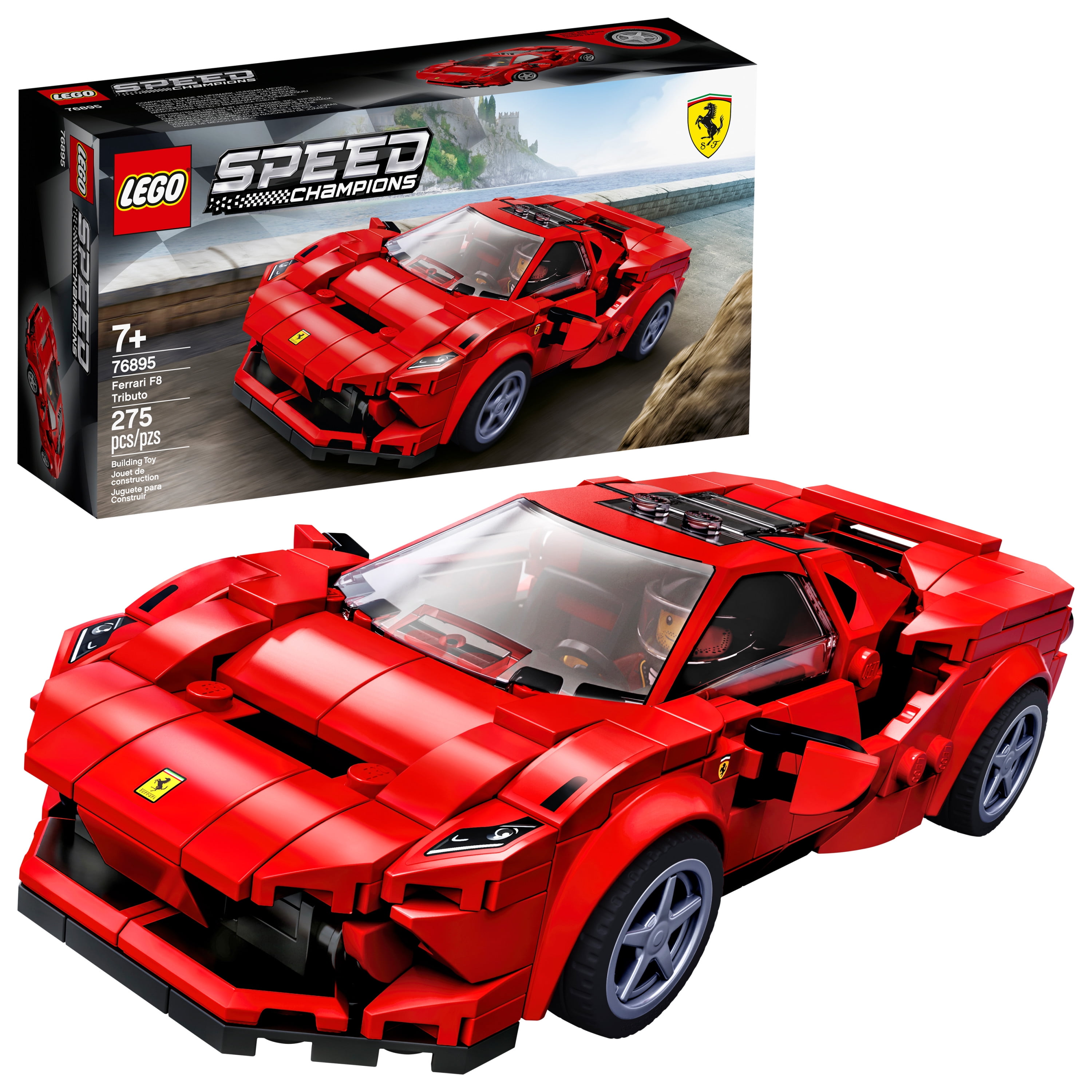 LEGO Speed Champions 76895 Ferrari Tributo Racing Model Car, Vehicle Building Car pieces) Walmart.com