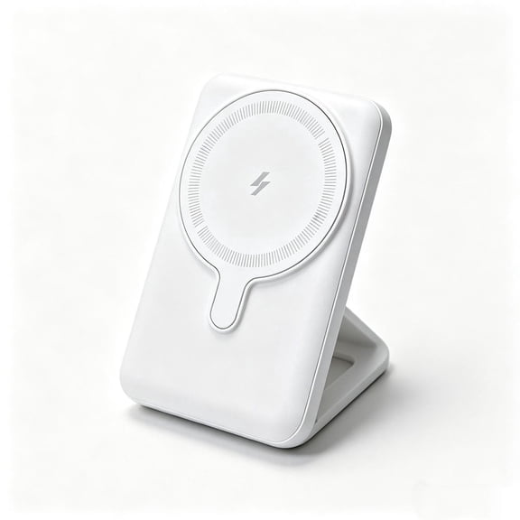 Portable Wireless Power Bank, 10,000mAh Magnetic Charger With Foldable Stand, 15W PD Fast Charging Wireless Power Bank Compatible with IPhone 15 Pro Max/15 Plus/15 Pro/15, IPhone 14/13/12 Series(Whit