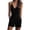 #01 Black 【Mix, Match & Rotate: Stock Up on Daily Colors】, variant on Women's High Waist Shorts Playsuit with Pockets, Summer Casual Sleeveless Romper Jumpsuit, Solid V-Neck Spaghetti Strap, 100% Polyester, Trendy Fit & Flare, Womens Short Jumpsuit