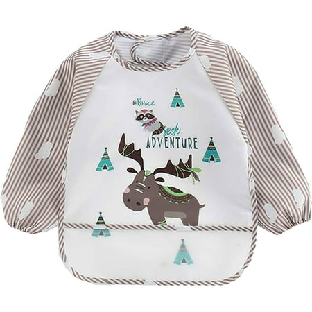 

KI-8jcuD Boys 4T Long Sleeve Shirts Cartoon Bib Long-Sleeved Baby Gown Waterproof Striped -Wearing Inverted Boys Outfits&Set 5 Month Old Outfits Sleepers Easter Outfit For Boys Boy Clothes Set Neutr
