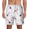 thumbnail image 3 of Uemuo Cute Poodle Dog Pattern Mens Swim Trunks Quick Dry Board Shorts with Mesh Lining, Stretch Beach Shorts Quick Dry No-Chafing Board Shorts-3X-Large, 3 of 9