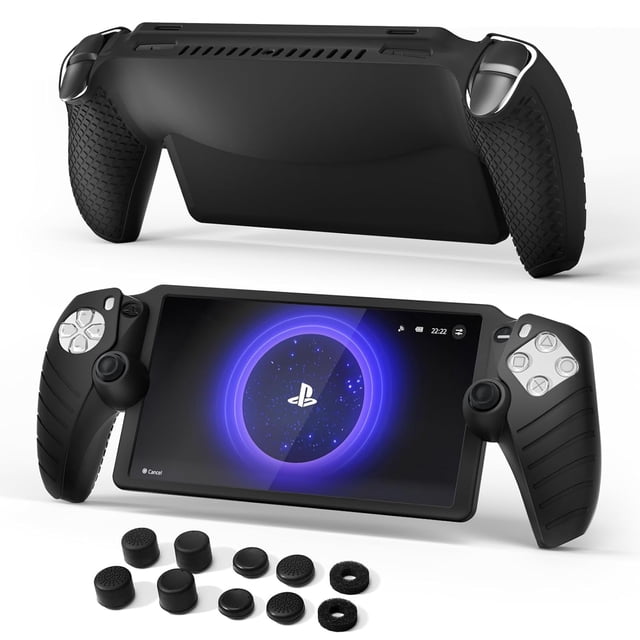 Protective Case For PlayStation Portal,8 Thumb Grip Caps 2 Precision Ring For Soft Silicone PS Portal Case