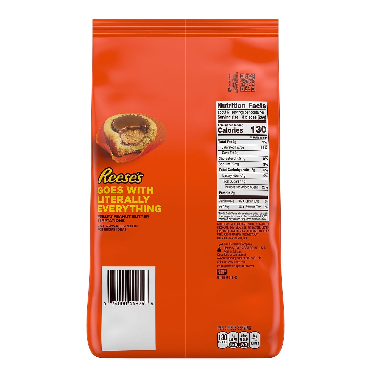 REESE'S Peanut Butter Cups Miniatures, 56 oz
