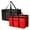Black+Red, variant on FORICOM Insulated Food Distribution Bag for Hot and Cold Food, Acceptable for Commercial Households, Large Capacity Reusable Insulated Bag (Black)Length 23 in by width 14 in by height 15 in