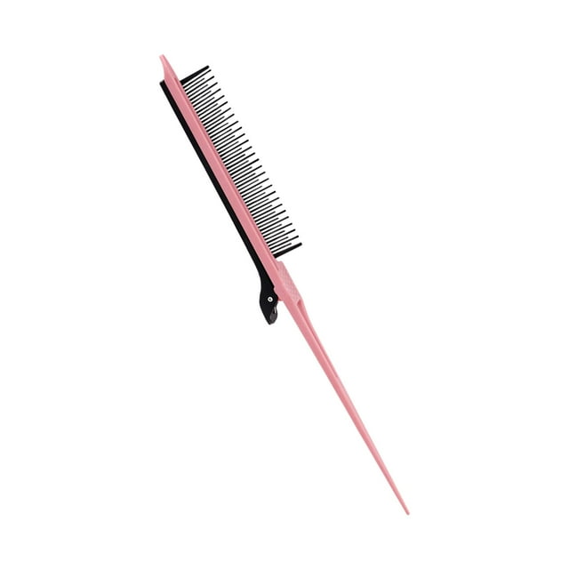 Peine de burla, peines de cola, herramienta de portátil profesional para seccionar el cabello, peine de separación para cortar, recortar y Rosa