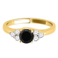 thumbnail image 5 of AoneJewelry 1.50 Carat 10K Yellow Gold Black & White Diamond Seven Stone Engagement Ring, 5 of 5