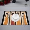 thumbnail image 2 of MKHERT Vintage Tribal African American Women Art Placemats Table Mats for Dining Room Kitchen Table Decoration 12x18 inch,Set of 6, 2 of 4