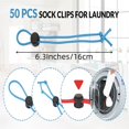 thumbnail image 4 of Queilt 50Pcs Sock Clips - Amazing Laundry Sock Holder and Tie Clips - Organizer for Washing Machine and Dryer, 4 of 5