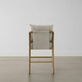 thumbnail image 6 of CHITA Counter Height Bar Stool with Braid Wood Arm Set of 4, Fabric in khaki, 6 of 11