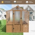 thumbnail image 6 of MUCHANT 6x10 FT Wooden Greenhouse for Outdoors, Walk-in Large Green House with Quick Setup Structure and Roof Vent for Garden Backyard, 6 of 7