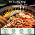 thumbnail image 4 of Uxcell 3 Pcs Pinzas para BBQ Coreanas y Japonesas 11.5" Acero Inoxidable 430 Oro, 4 of 6